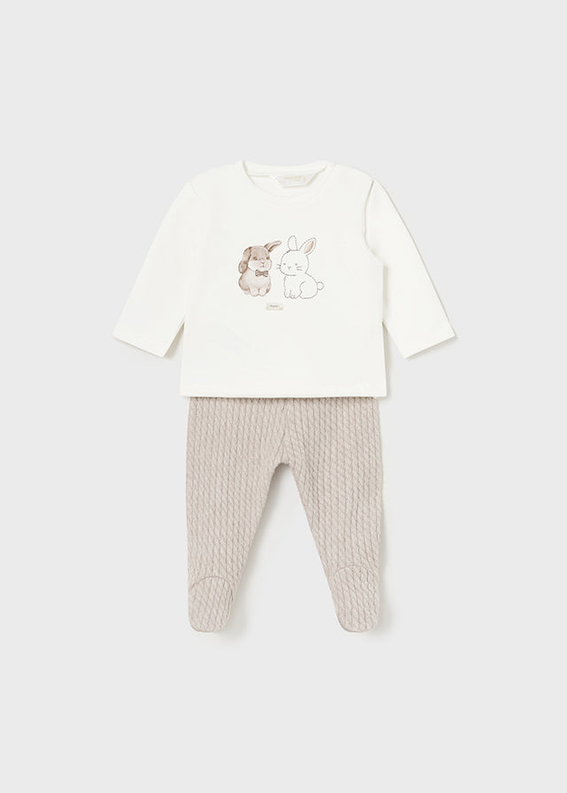 Mayoral Beige Bunny Outfit