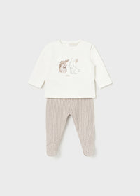 Mayoral Beige Bunny Outfit