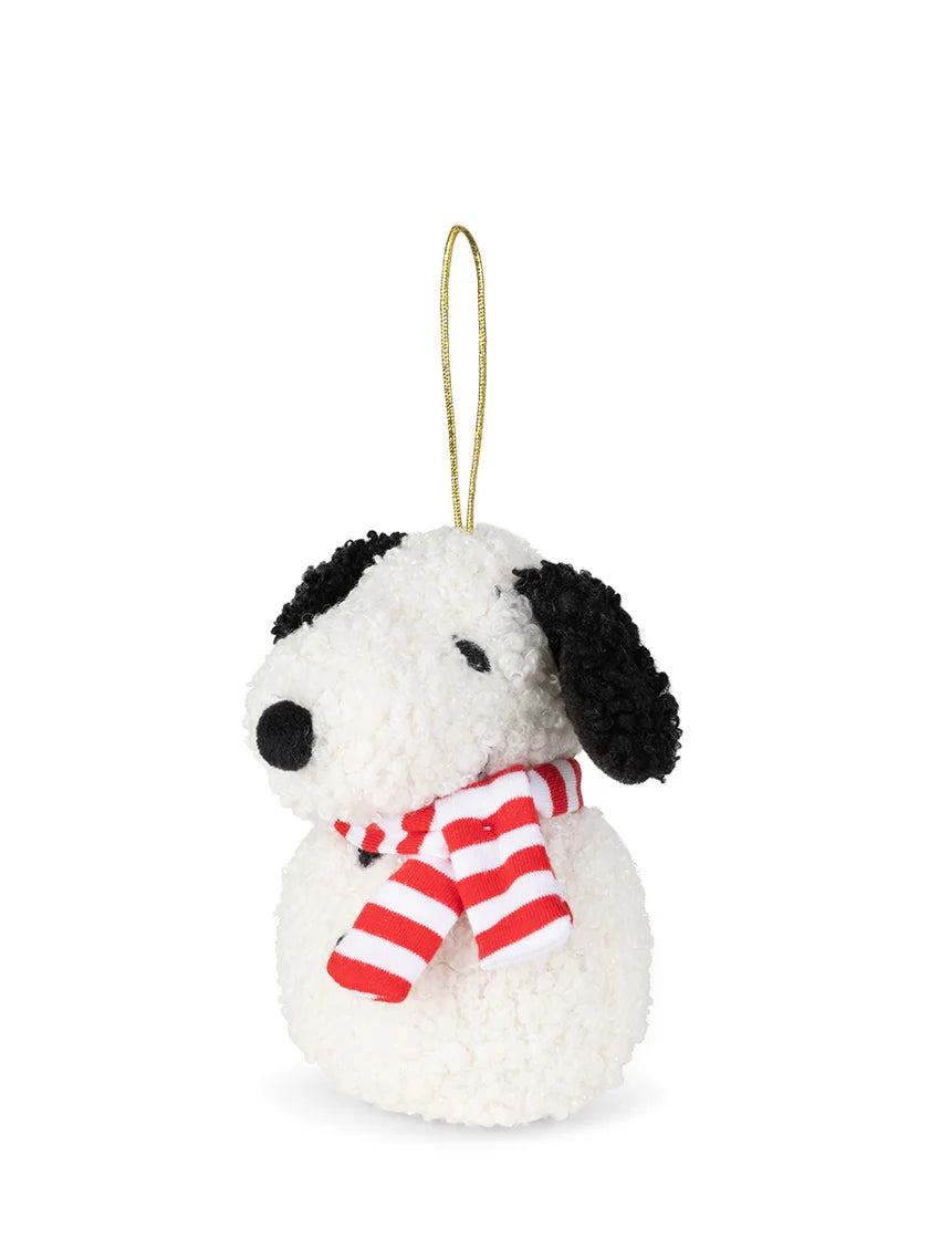 Snoopy Tiny Teddy Cream Snowman Decoration