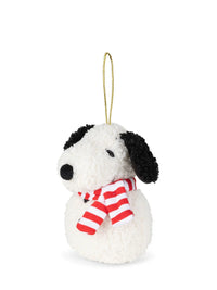 Snoopy Tiny Teddy Cream Snowman Decoration