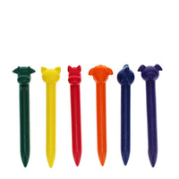 Animal head crayons (set of 6)