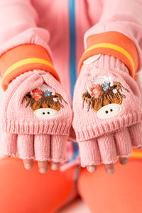 Bonnie Highland Cow Mittens