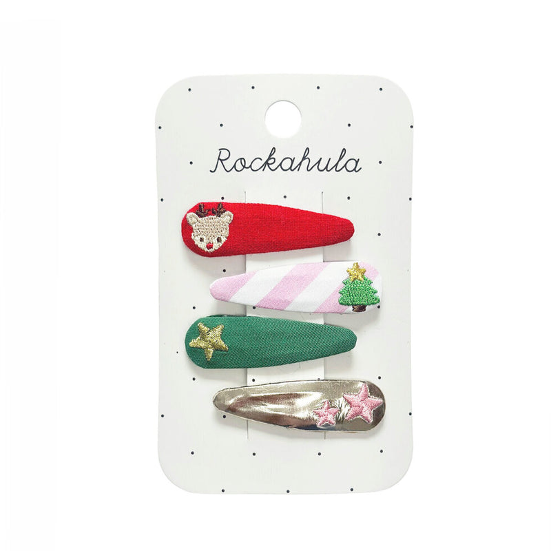 Jolly Christmas Embroidered Clips