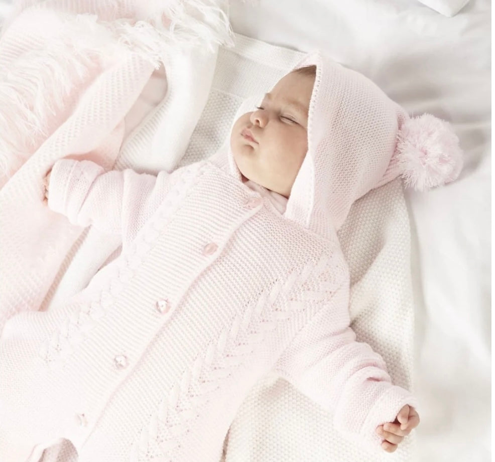 Dandelion Pink Pramsuit with Hood