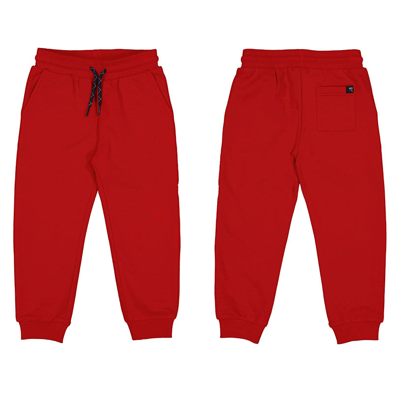 Mayoral Red Cuffed Fleece Joggers