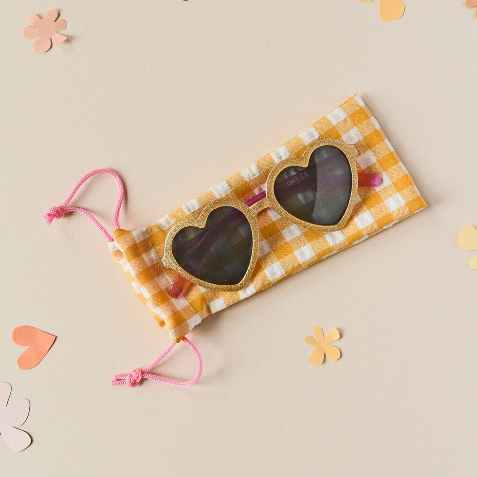 Rockahula Glitter Heart Sunglasses