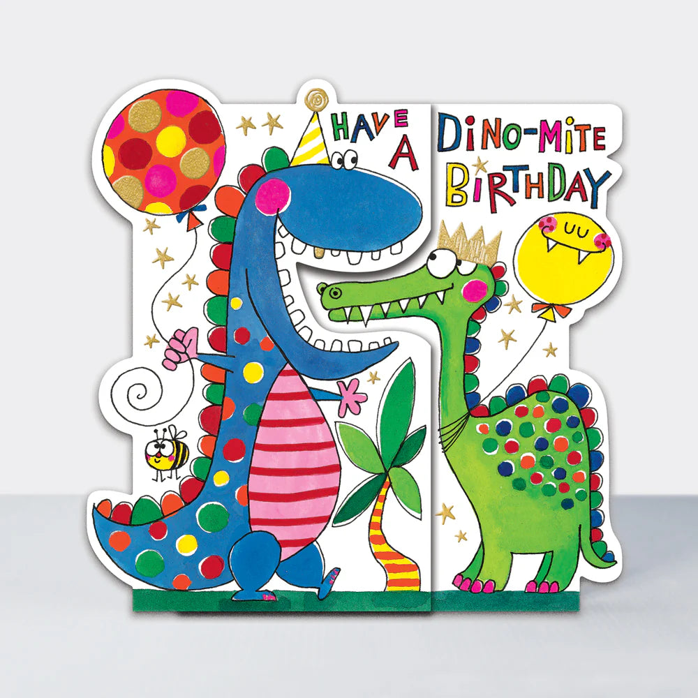 Rachel Ellen Dino-Mite Dinosaurs Birthday Card