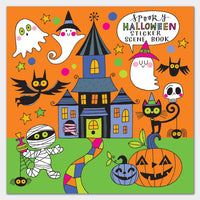 Rachel Ellen Sticker Scene Halloween Colouring Book