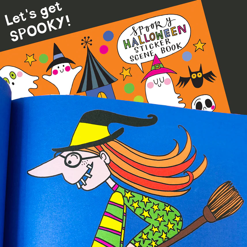 Rachel Ellen Sticker Scene Halloween Colouring Book