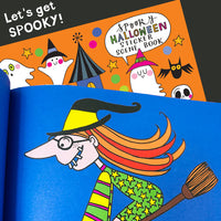 Rachel Ellen Sticker Scene Halloween Colouring Book