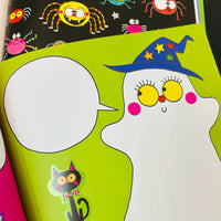 Rachel Ellen Sticker Scene Halloween Colouring Book