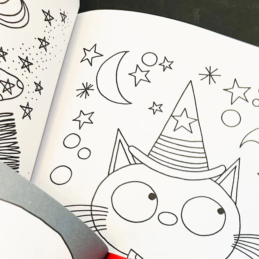 Rachel Ellen Sticker Scene Halloween Colouring Book