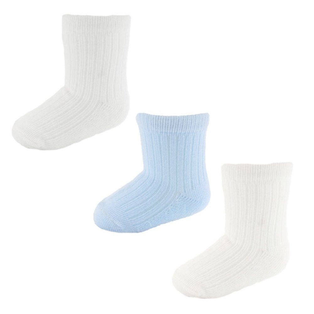 Soft Touch Three Pack Socks Blue