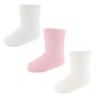 Soft Touch Three Pack Socks Pink