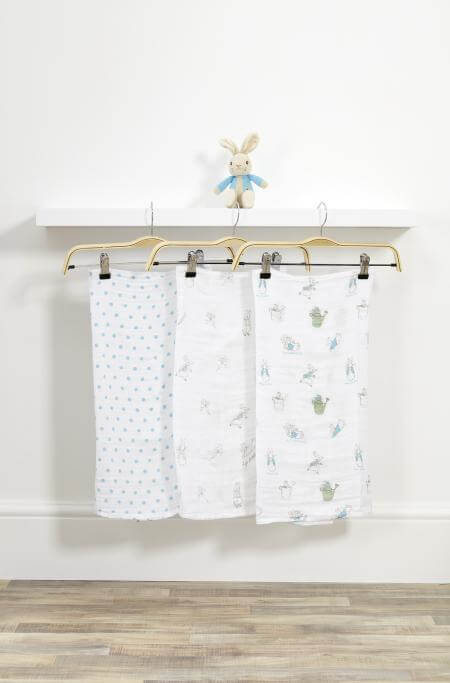 Peter Rabbit Soft Toy and Muslin Gift Set