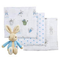 Peter Rabbit Soft Toy and Muslin Gift Set