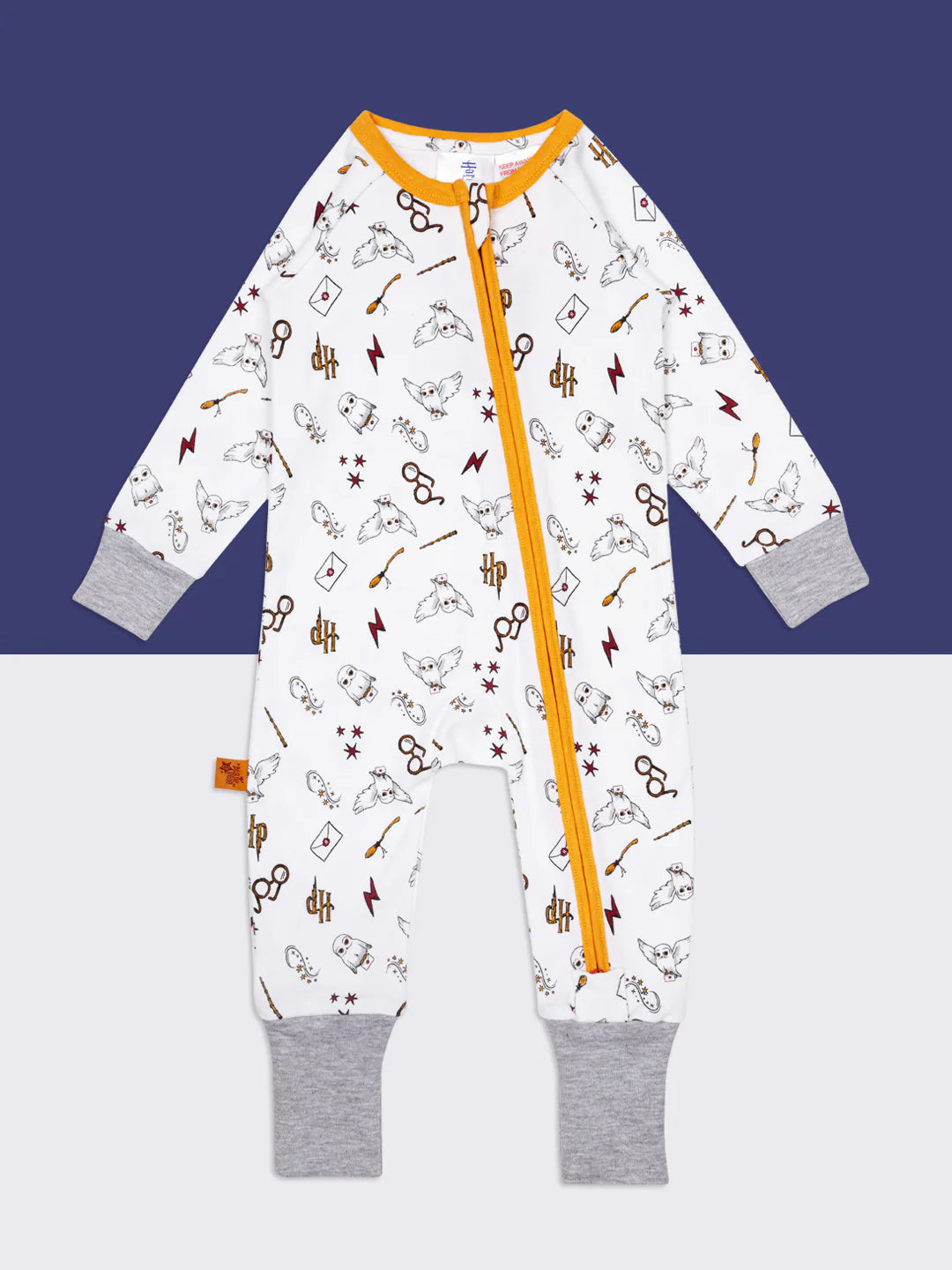 Harry Potter Hedwig Zip-Up Romper