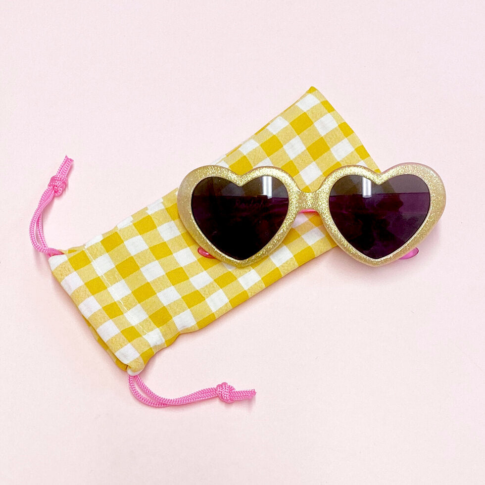 Rockahula Glitter Heart Sunglasses