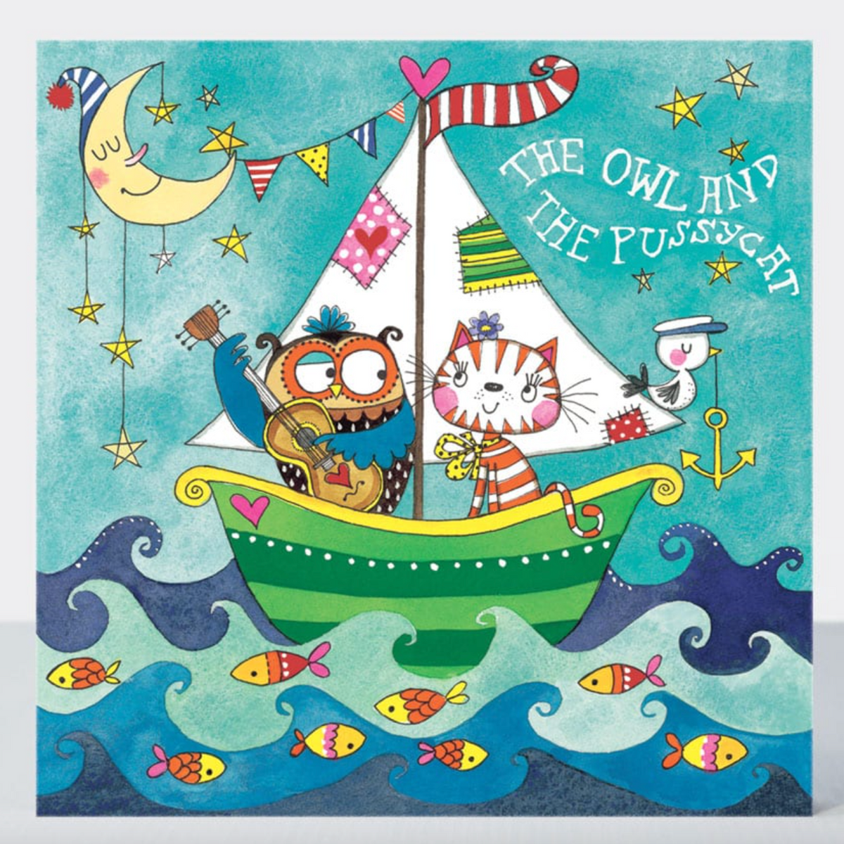 Rachel Ellen Jigsaw Owl & Pussycat Card