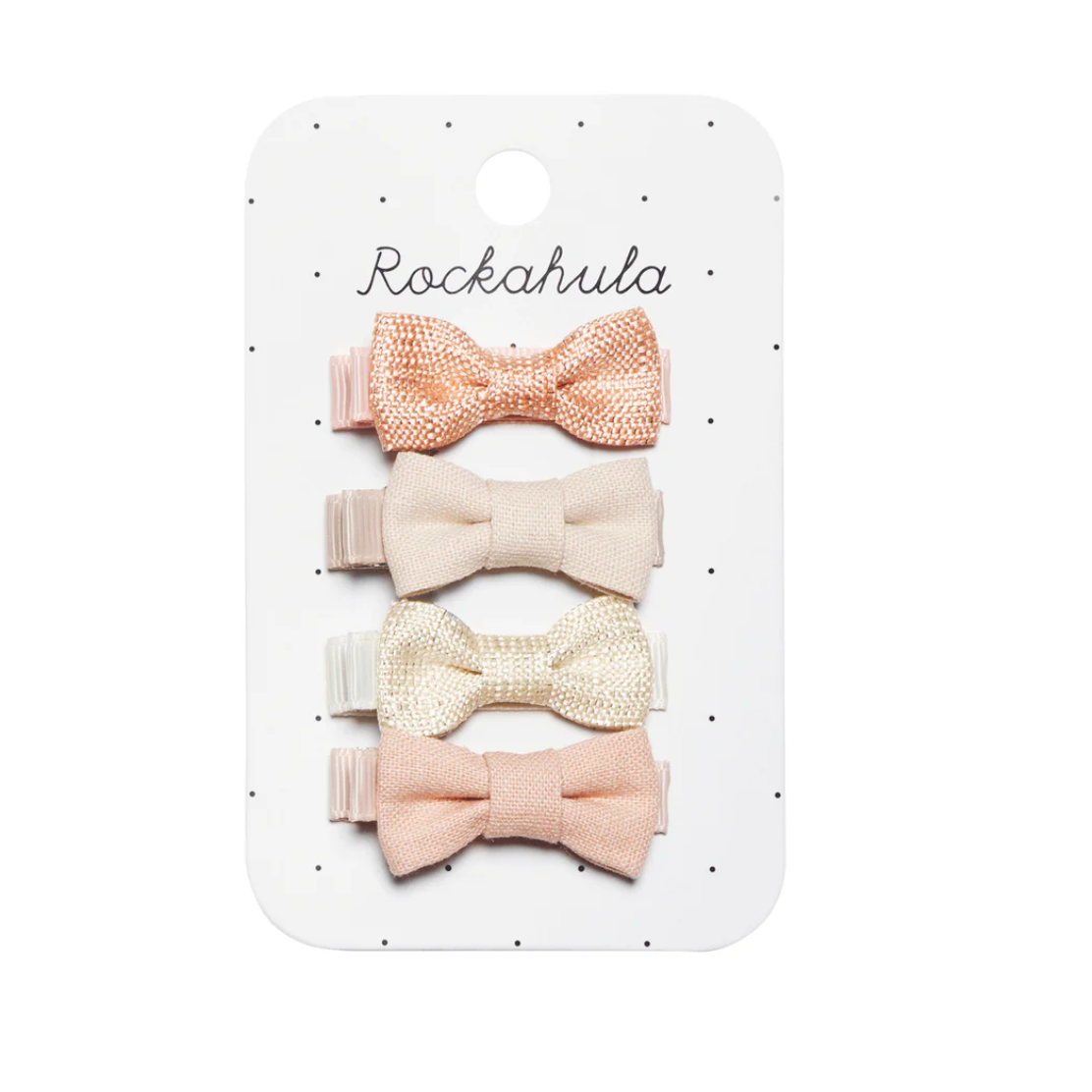 Flora Linen Mini Bow Clips
