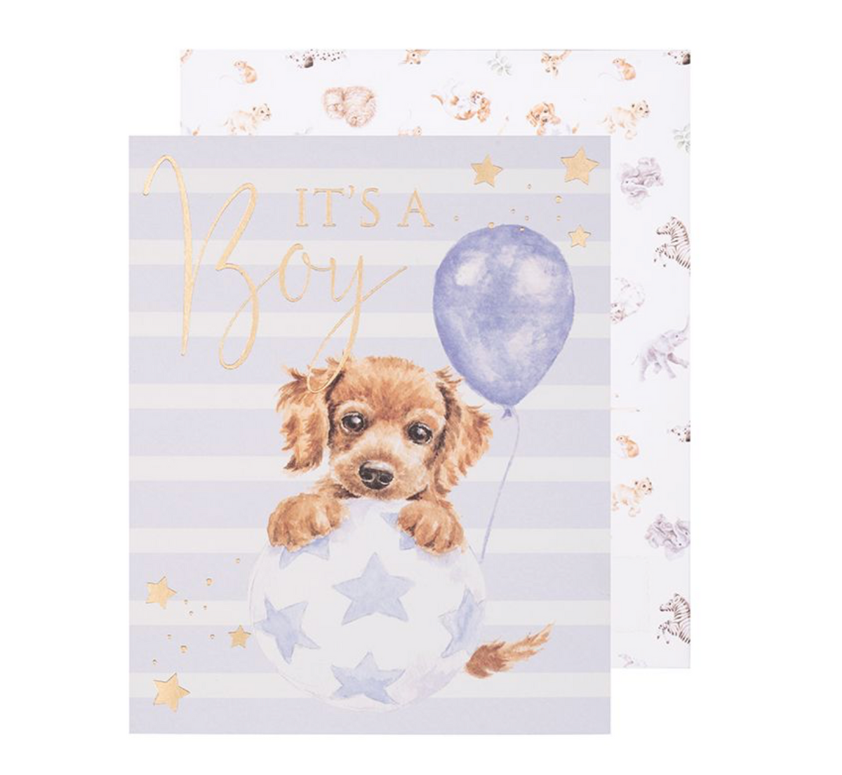 'BOUNCING BOY - IT'S A BOY' DOG CARD