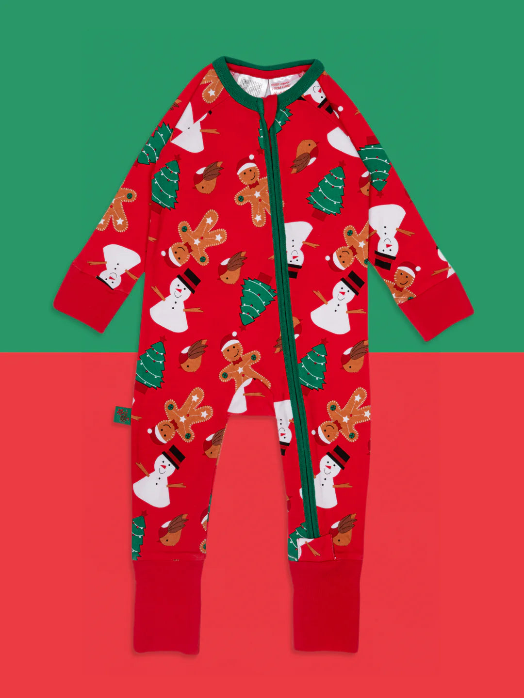 Snowman Christmas Zip-up Romper