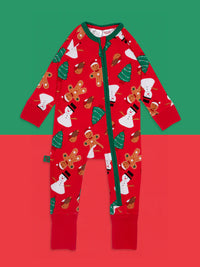 Snowman Christmas Zip-up Romper