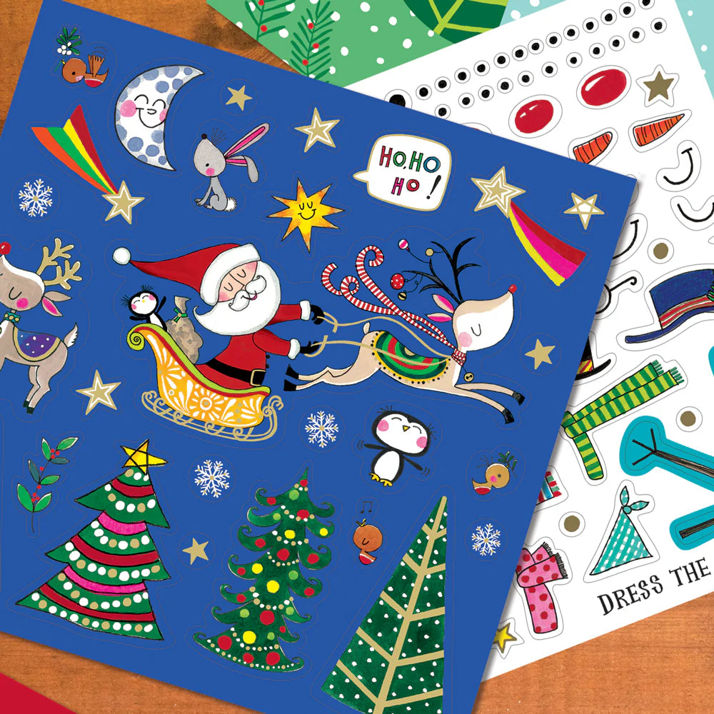 Rachel Ellen Christmas Sticker Scene and Colouring Book
