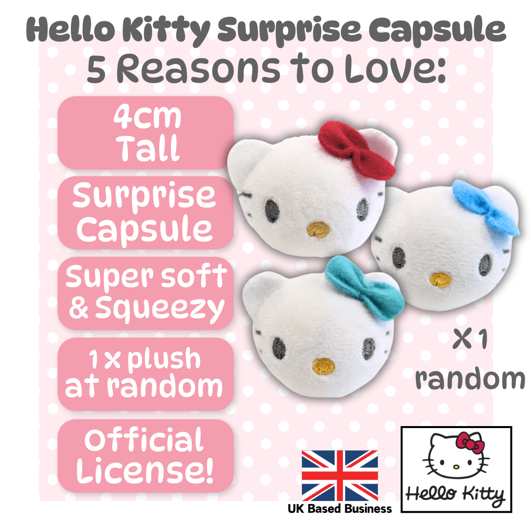 4cm Hello Kitty Squeezy Soft Plush Toy in Surprise Blind Capsule