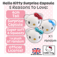 4cm Hello Kitty Squeezy Soft Plush Toy in Surprise Blind Capsule