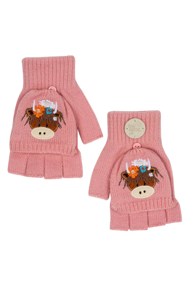Bonnie Highland Cow Mittens