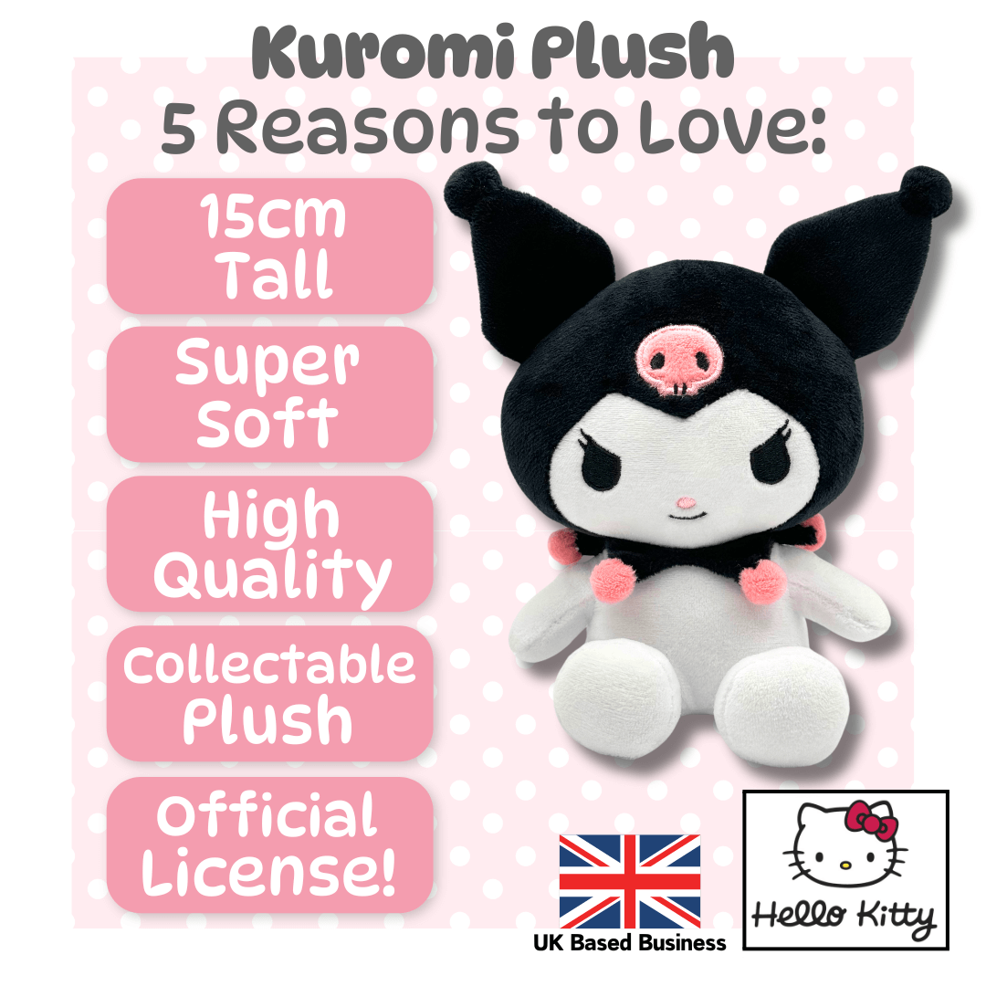 15cm Mini Plush Sitting - Kuromi