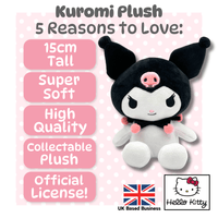 15cm Mini Plush Sitting - Kuromi