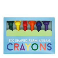 Animal head crayons (set of 6)