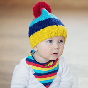 Bright Stripe Bobble Hat