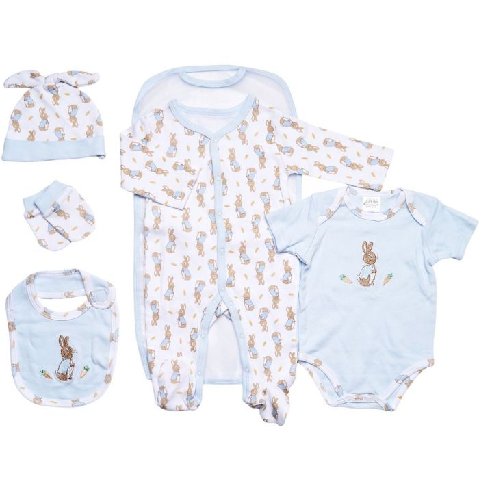 Peter Bunnies 5 Piece Gift Set Blue