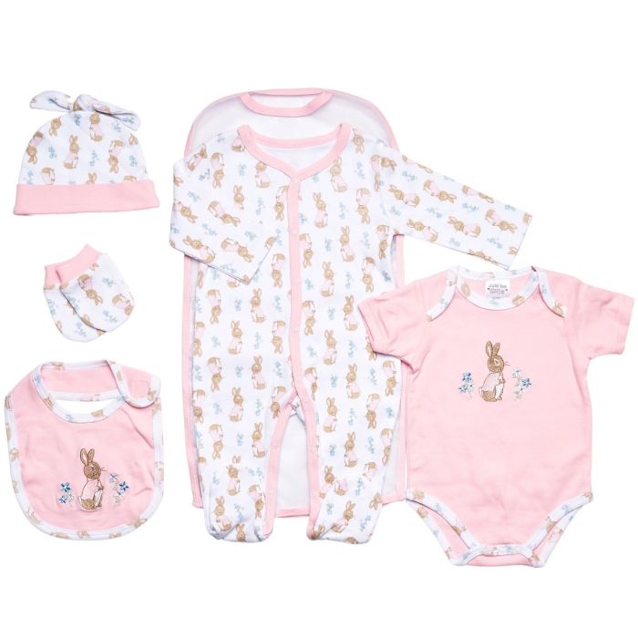 Bunnies 5 Piece Gift Set Pink