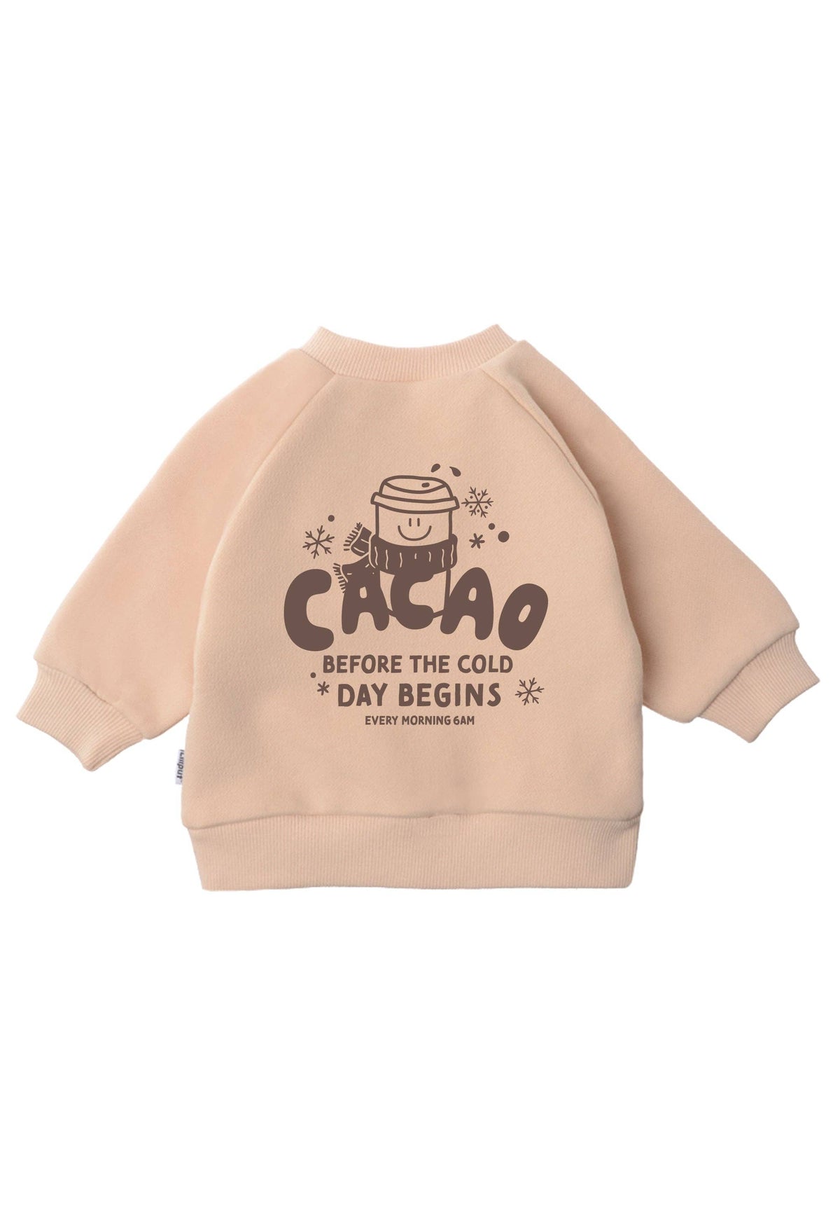 Cacao before the cold day sweatshirt beige