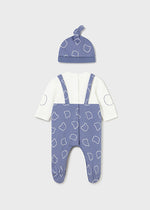 Mayoral Blue Bear Dungarees with hat