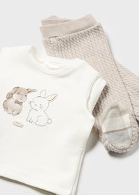 Mayoral Beige Bunny Outfit
