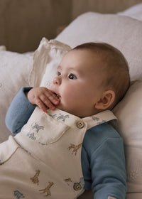 Mayoral Blue Safari Animals Dungaree