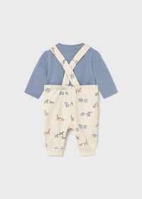 Mayoral Blue Safari Animals Dungaree