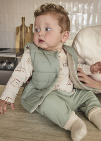 Mayoral Mint Green/Cream Reversible Gilet