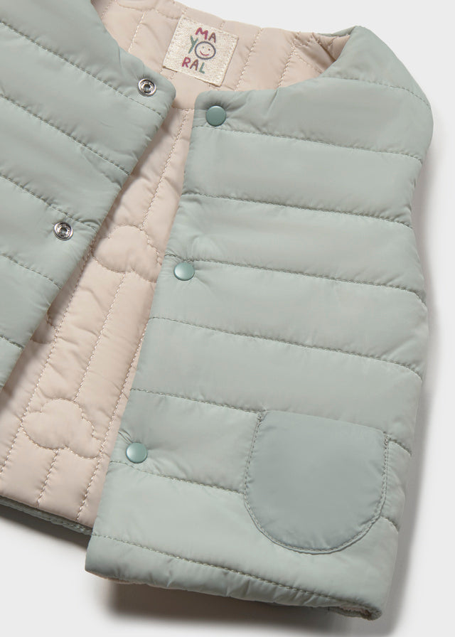 Mayoral Mint Green/Cream Reversible Gilet