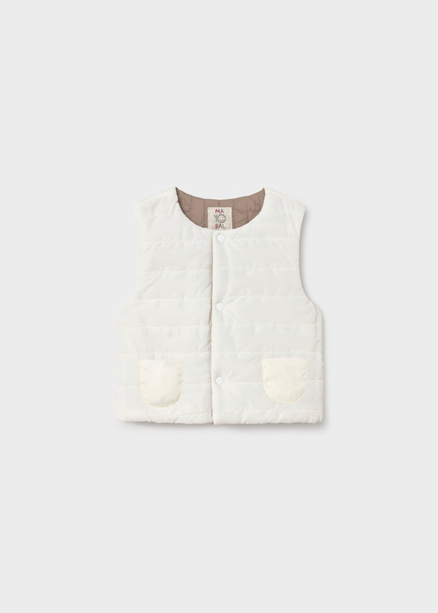 Mayoral Brown/Cream Reversible Gilet