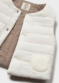 Mayoral Brown/Cream Reversible Gilet
