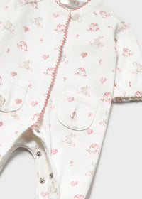 Mayoral Pink Bunny Sleepsuits