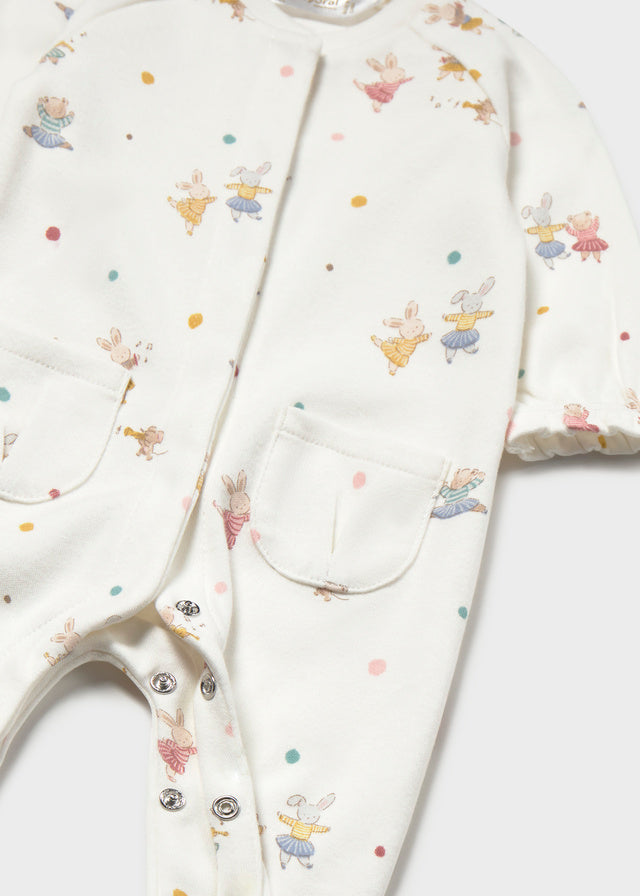 Mayoral Dancing Bunny Sleepsuits