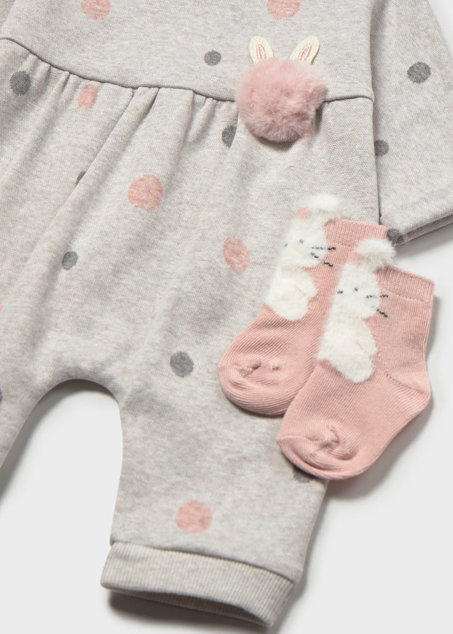 Mayoral Bunny Romper with Socks