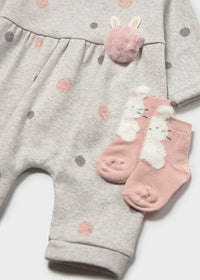 Mayoral Bunny Romper with Socks